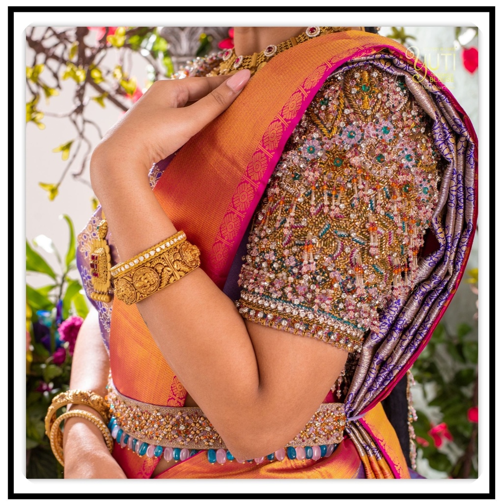 Lavender navratinaa designer blouse