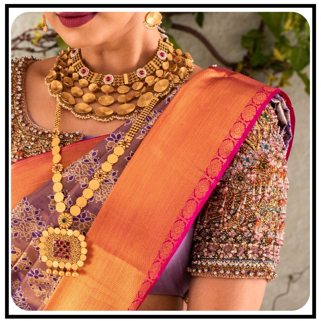 Lavender navratinaa designer blouse