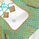 Sea green fish scale pattern