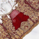 Maroon palanquin with floral bridal blouse