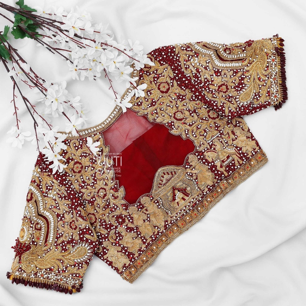 maroon-palanquin-with-floral-bridal-blouse-3