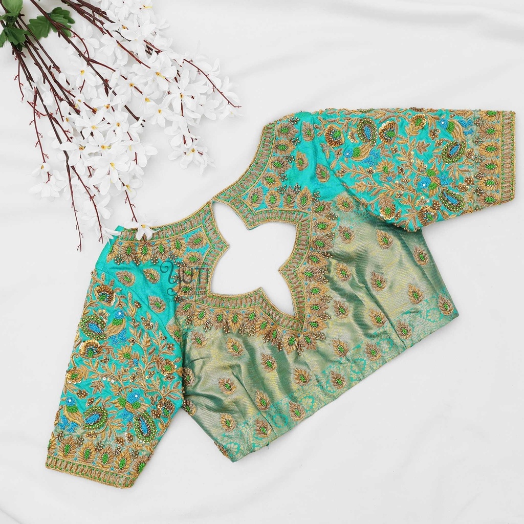 peacock-with-floral-design-blouse3