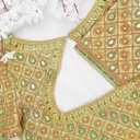 Thilagam and round with checked pattern