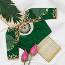 Green checked bridal blouse