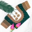 Green gemstone bridal blouse