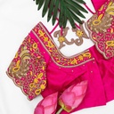 Pink peacock bridal blouse