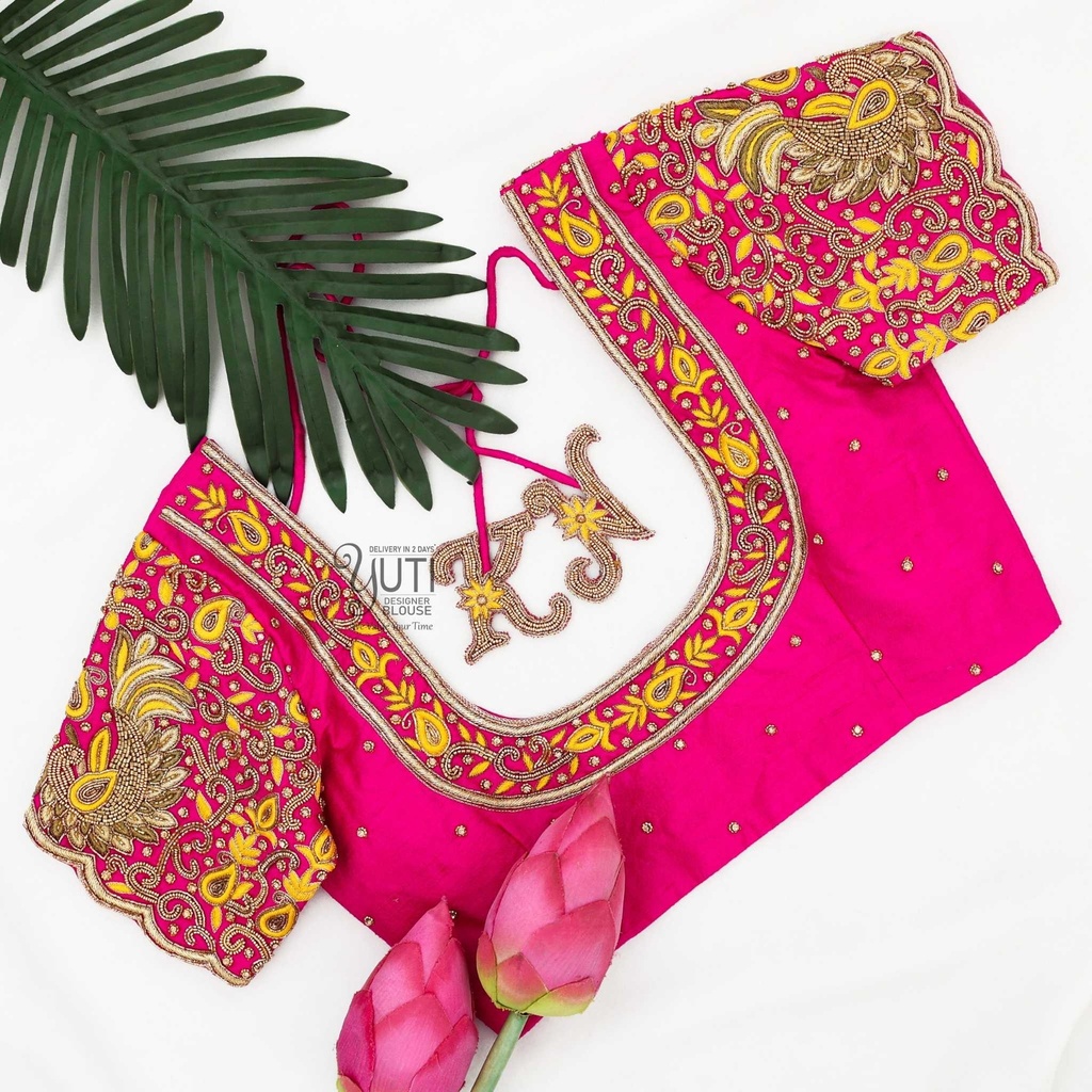 pink-peacock-bridal-blouse-3