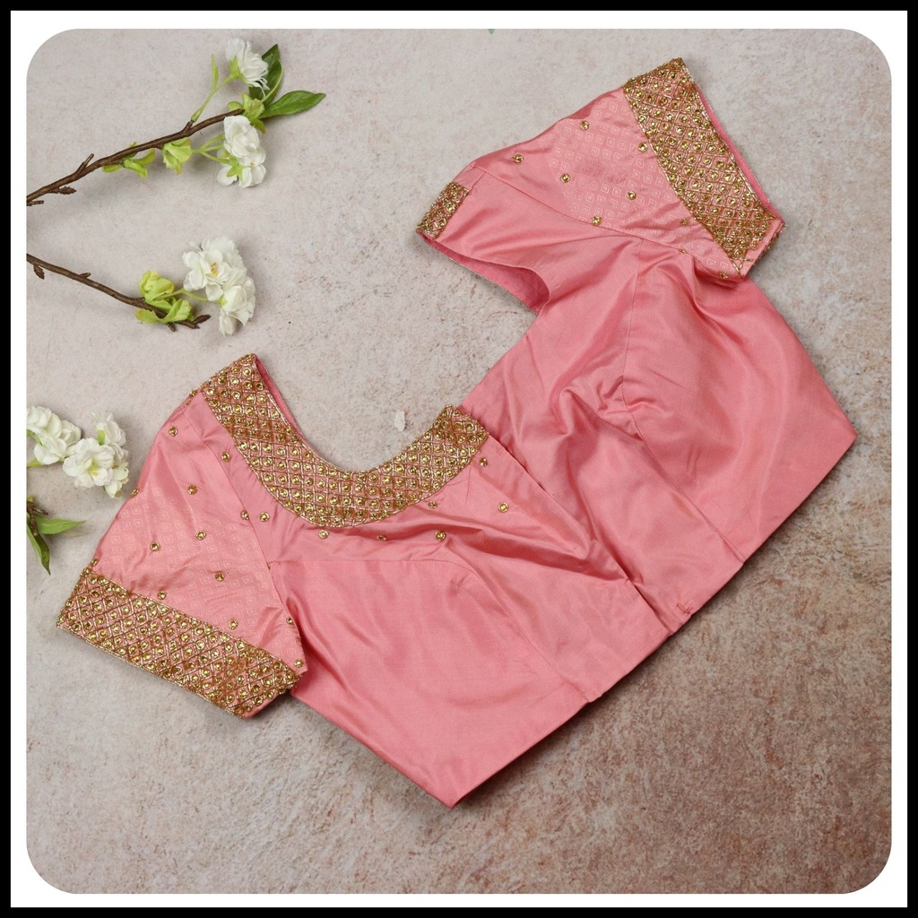 Baby pink Checked Design