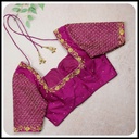 pink floral and checked design 