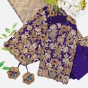 Purple heavy gemstone bridal blouse