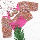 Pink Crystal Bridal Blouse