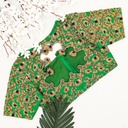 Green Peacock and elephant Blouse