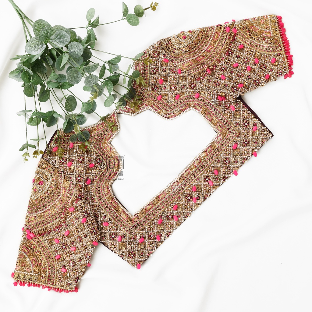 Wine Gem hanging bridal blouse