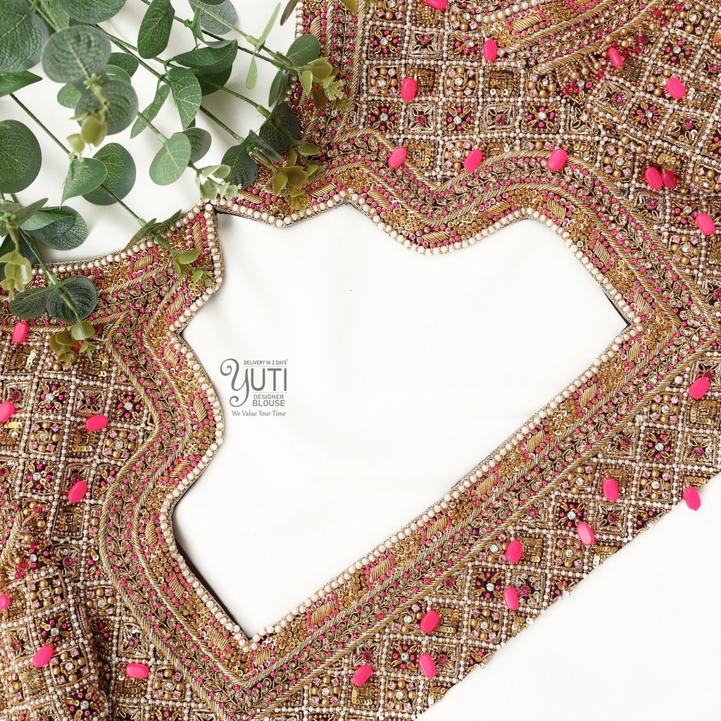 Wine Gem hanging bridal blouse