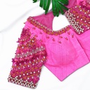 Pink Crystal Navratna bridal blouse