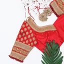 Red zardosi floral design