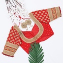 Red zardosi floral design