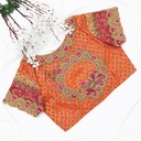 Orange peacock bridal blouse