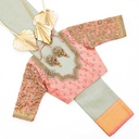 Peach floral bridal blouse