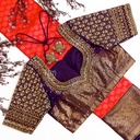 Voilet Checked Zardosi Design