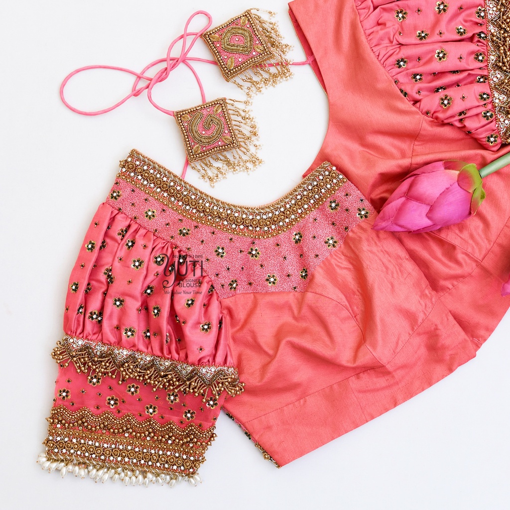 Pink Palanquin Bridal blouse