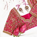 Pink Floral Designer blouse