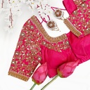 Pink Floral Designer blouse