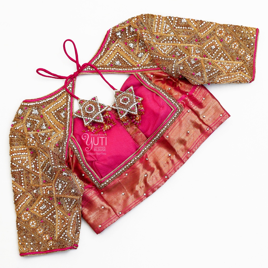 Navratinaa zardosi bridal blouse