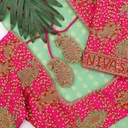 Pink mango motif bridal blouse