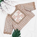 Peach Lines stones Designer blouse