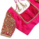Pink cutwork floral design