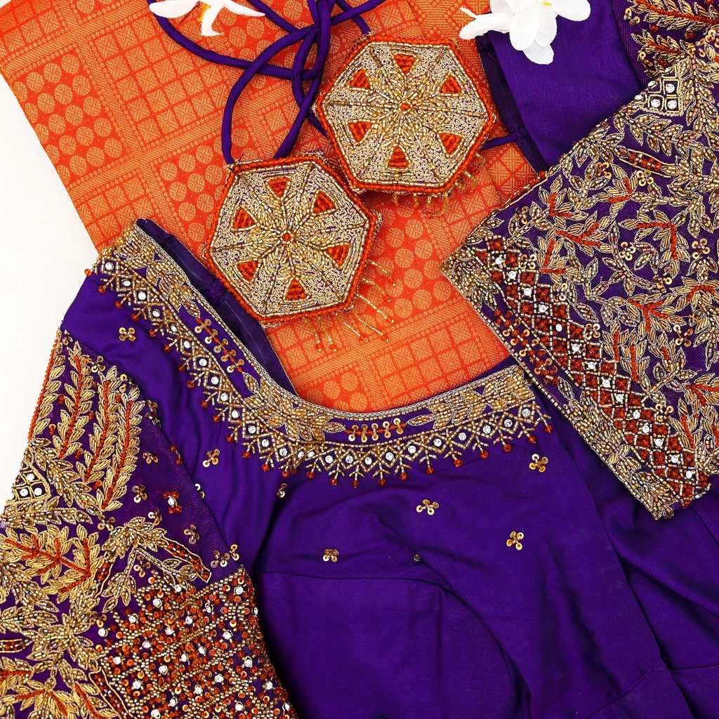 Voilet creeper designer blouse