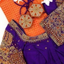 Voilet creeper designer blouse