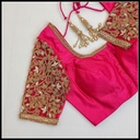 Pink cutwork floral design