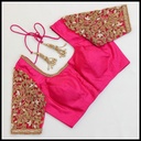 Pink cutwork floral design