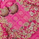 Pink Floral zardosi Bridal design