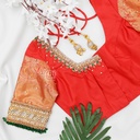 Red Kundan Design with Gem Hangings