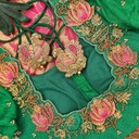 Green 2d lotus bridal blouse