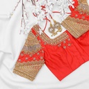 Red navratinaa designer blouse