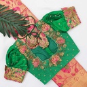 green-2d-lotus-bridal-blouse-3