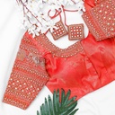 Red Peacock and Elephant Highlight Bridal Design
