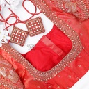 Red Peacock and Elephant Highlight Bridal Design