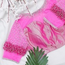 Pink 3D floral stardust 