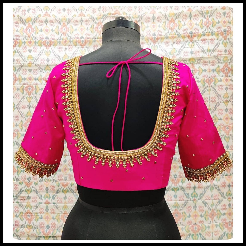 Pink  Kundan with Hangings Design