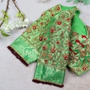 light green floral with palanquin design