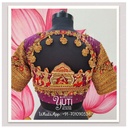 Purple palaquin design bridal blouse