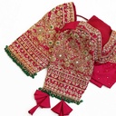Red floral bridal blouse
