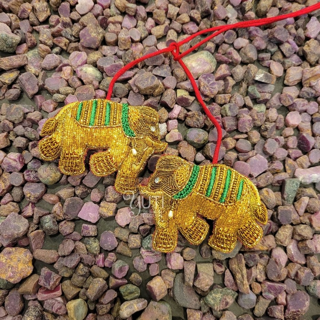 Gold elephant tassel