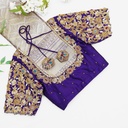 Purple gemstone bridal blouse