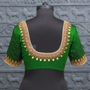 Bridal Green Aari Work Blouse Designs | SIZE 40 (adjustable up to 36 - 42)